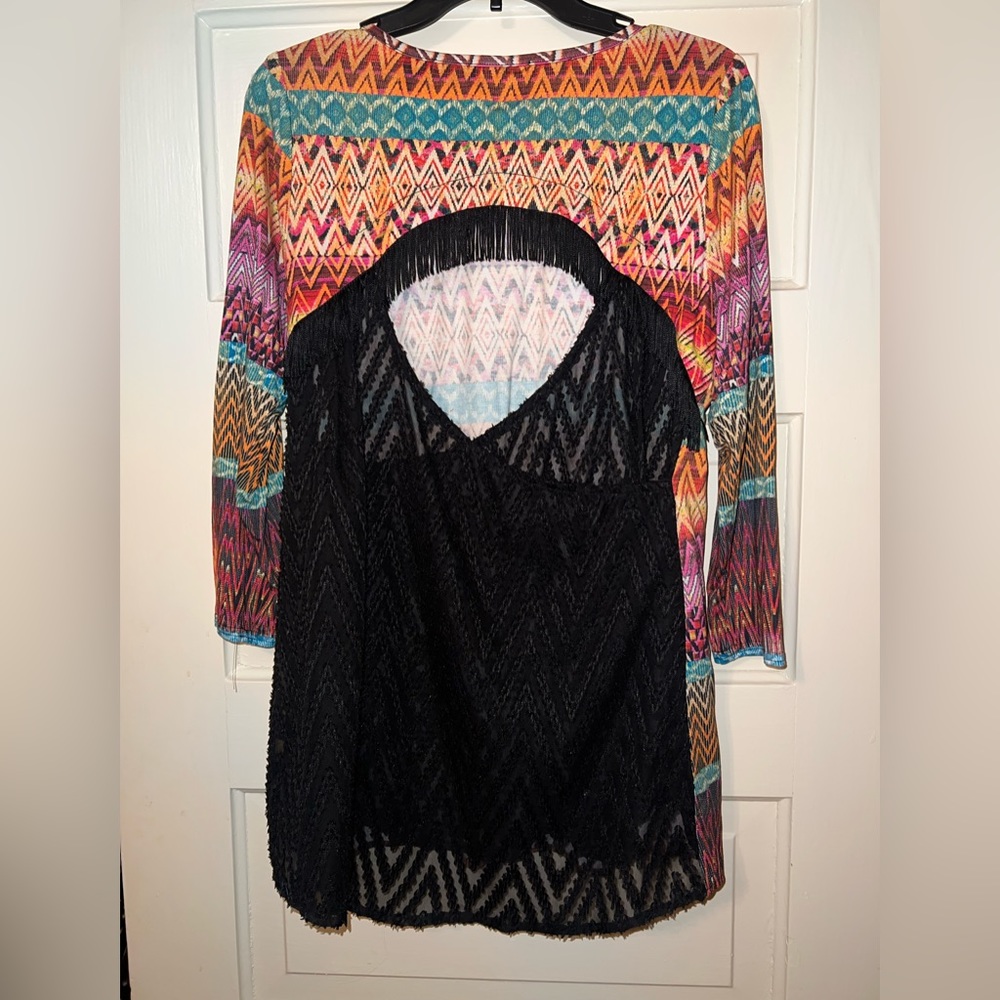 Ivy Jane Backless Multi Colored Pattern Top - image 4